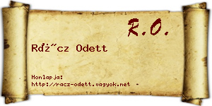 Rácz Odett névjegykártya