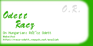 odett racz business card